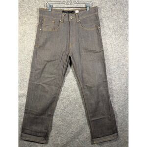 Rocawear Mens Original Fit Jeans Gray Denim Straight Leg W32 L32 022RW-070966